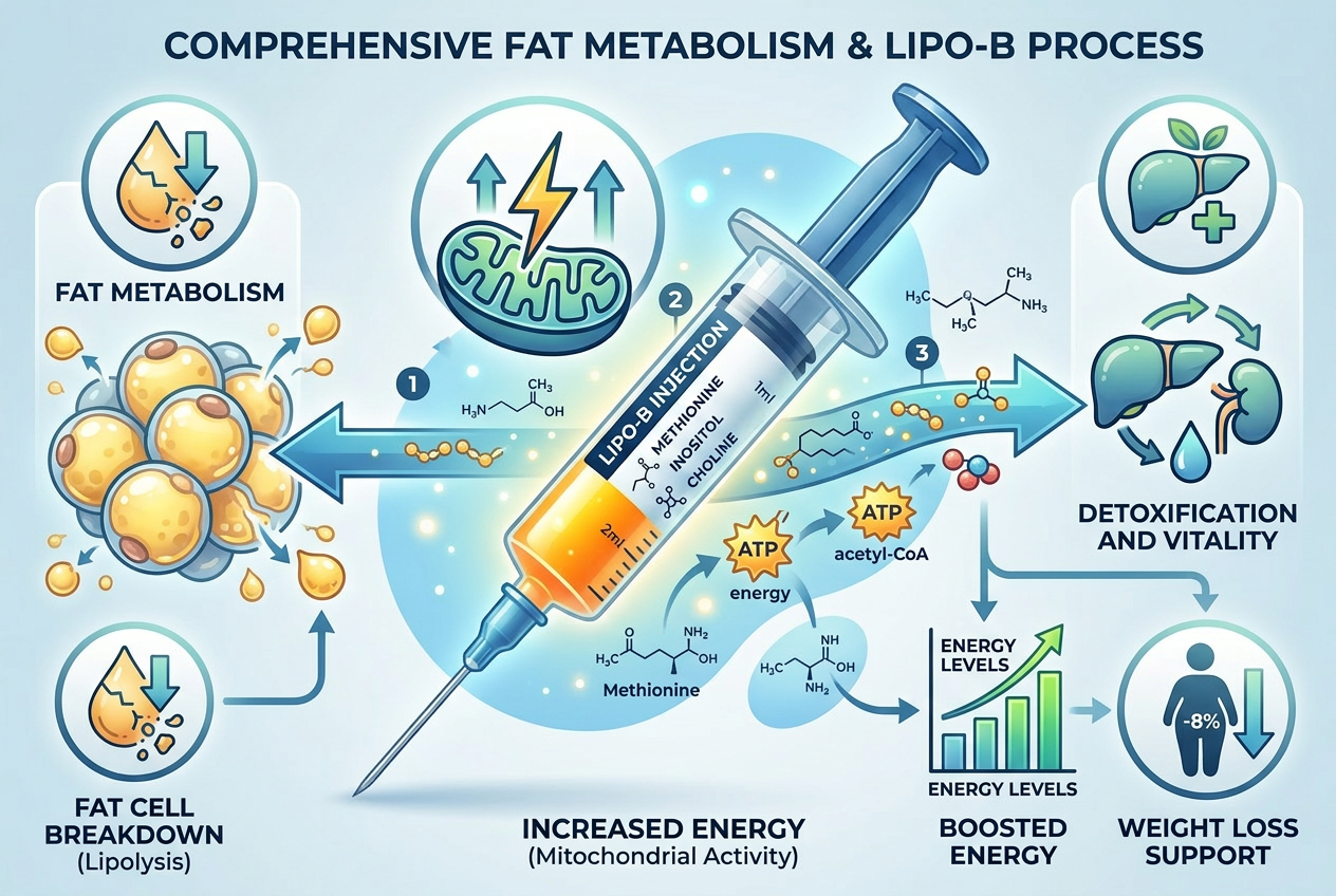 What is the process of fat loss metabolism?